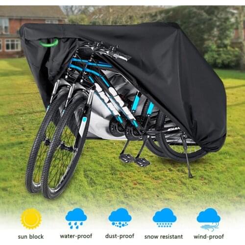 RU Stock Dust/Wind/Snow/Waterproof Bicycle Cover Outdoor Shelter for 2 Bikes Heavy Duty 210D Oxford XXL Wheel Rain Cover 19-0012