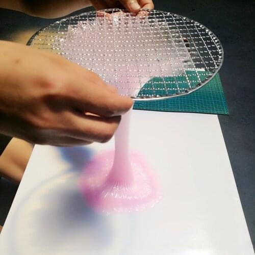 Slime Grid Circular Metal Mesh Crystal Clay DIY Manual Toys Tool Creative Stainless Steel Round Metal Drawing Mud Grid