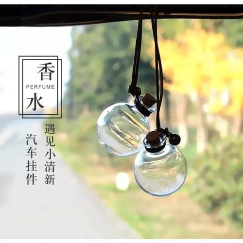 1PC Pretty Aromatherapy Perfume Essential Oil Diffuser Bottle Jewelry Necklace Glass Car Pendant Vials with Cork Home Decor Gift