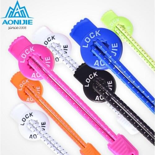 AONIJIE Reflective Locking Shoe Laces Elastic Shoelace For Shoestrings Running Jogging Triathlon Sports Fitness