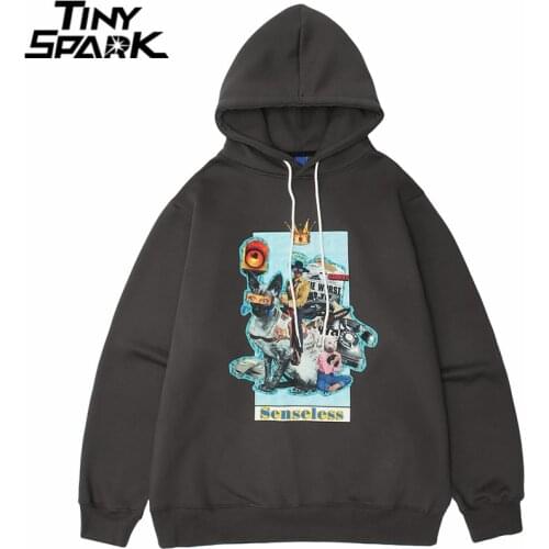 Streetwear Harajuku Hoodie Sweatshirt Hip Hop Graphic Letter Print Pullover 2021 Men Autumn Cotton Casual Hooded Sweatshirt