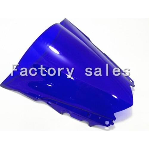 For Yamaha YZF R3 R25 2013 2014 2015 2016 2017 Blue Windshield WindScreen Double Bubble 13 14 15 16 R 25 3