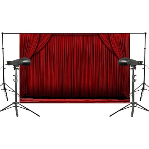 Vintage Red Stage Curtain Backdrop Photo Studio Backgrounds Booth Shoot Props Photography Backdrop 5x7ft