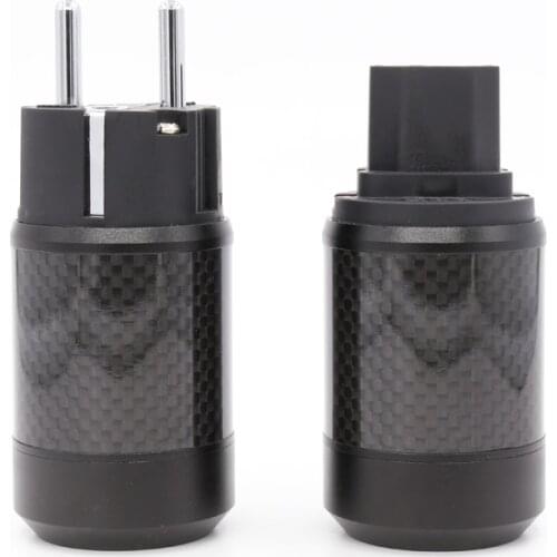 Audiocrast Hi-End Rhodium Plated EU Schuko Power Connector hifi IEC Connector