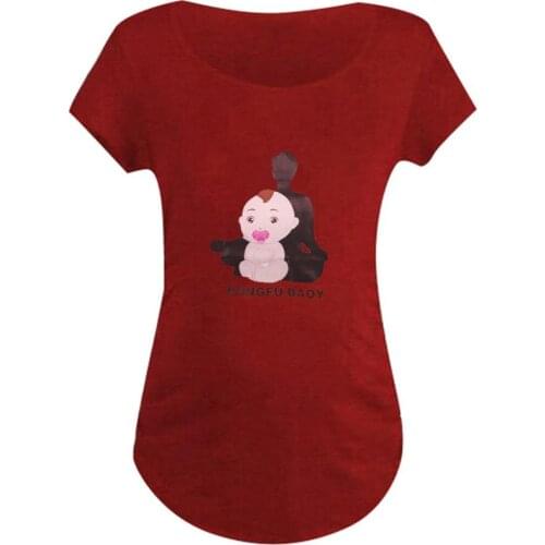 Explosion round neck short-sleeve pregnant women breastfeeding baby avatar T-shirt tops maternity dress