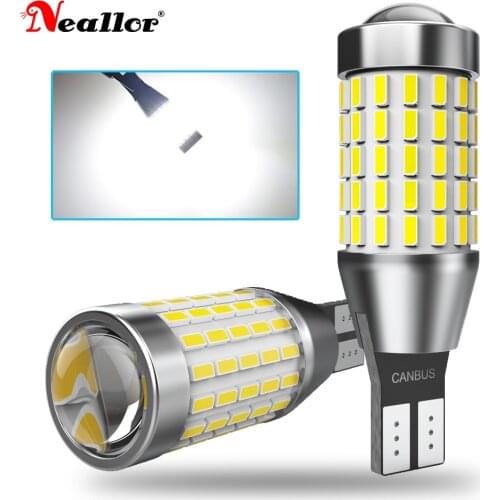 W16W T15 LED CANBUS NO OBC Error High Power 921 912 WY16W Backup Reverse Lights Tail Lamps Super Bright 2000LM 6000K White Amber