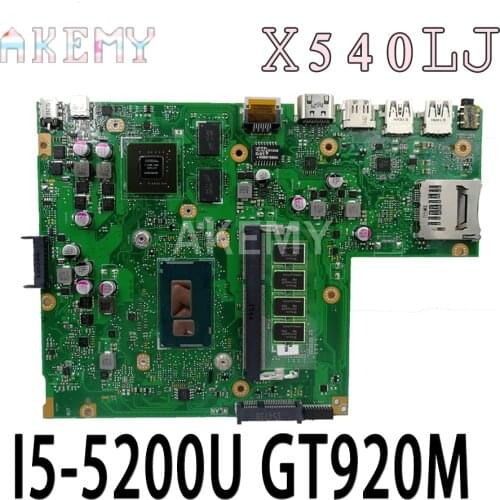 X540LA For Asus GT920M X540L X540LJ F540L F540LJ CPU/I5-5200U 4GB/Memory laptop motherboard tested 100% work original