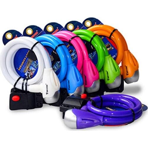 New Bike Motorcycle Lock Mayo Free Shipping Mountain Bicycle Lock Anti-theft Electric Cable Steel Wire Parts Accessories 7 Color