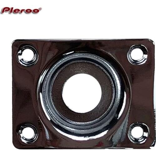 JP02 guitar parts 1pcs guitar jack plate square guitar jack plate Chrome color LP guitar socket