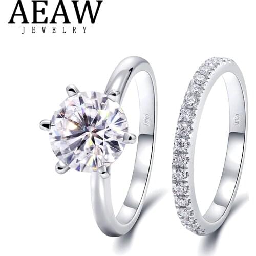 5.0carat 11mm DEF Color Round Brilliant Cut Moissanite Engagement Ring 6-Prong Setting Fine Ring for Women Test Positive