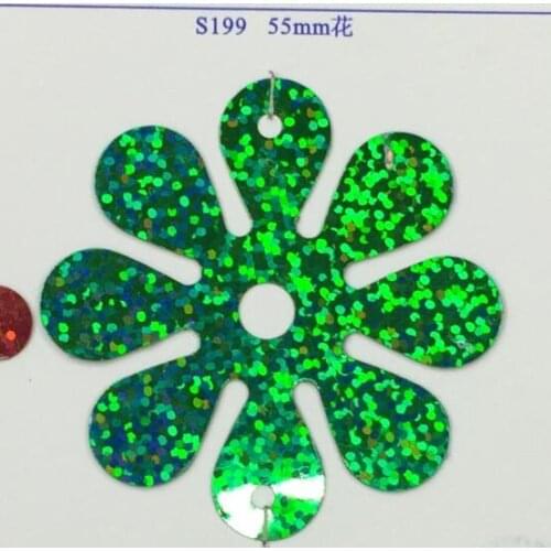 500g 55mm Big Flower Shape Loose Large Sequins Sewing Crafts Customized Make Specially Silver Solid White Confetti Spangles