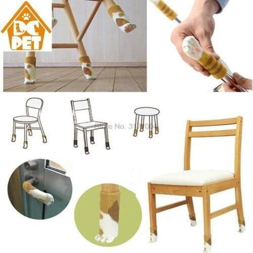DHL 500set 4pcs/set Chair Cat Leg Socks Cloth Floor Protection Knitting Wool Socks Anti-slip Table Legs Furniture Feet Cover