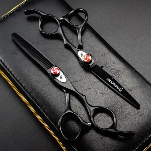 6.0" Sale black 440c Japanese Hair Scissors sharpHairdressing Scissors Shears Hairdresser Shaver Haircut scissors
