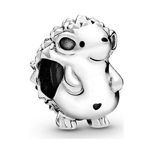 Free Shipping Authentic 925 Sterling Silver Nino the Hedgehog Charm Fit Original Pandora Bracelet For Women DIY Jewelry Bead