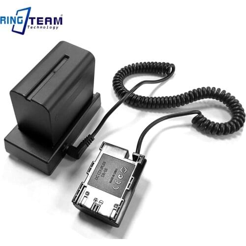 NP-F970 F750 Battery Holder Mount Plate with DRE6 DC Coupler for Canon EOS 5D2 5D3 5D4 6D 6D2 7D 7D2 70D 80D 60D 60Da Cameras