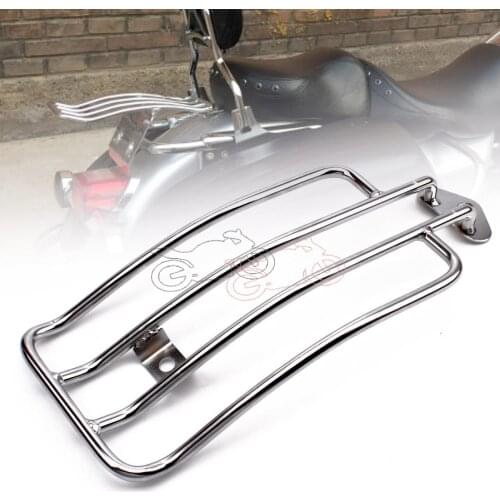 For Harley Sportster XL 85-03 Motorcycle Solo Seat Luggage Carrier Support Shelf Frame Rack With Stock Chrome Steel Painted 1pcs