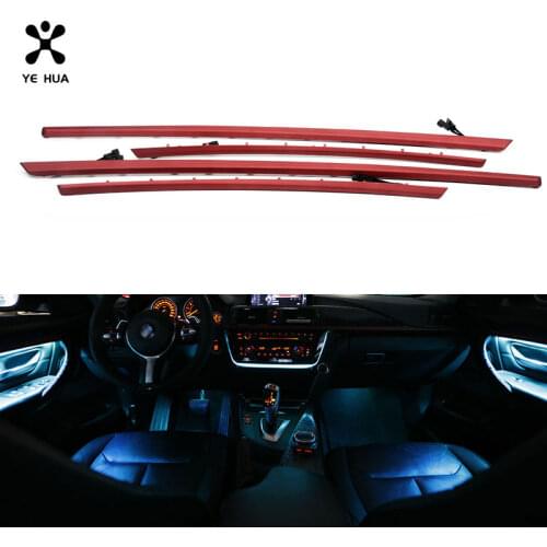For BMW F30 Auto Neon Led Car Accessories Car Indoor Atmosphere Light Door Panel Decoration Strip Light Group 2012-2018 2019