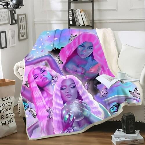 Two Layer Blanket Nicki Minaj 3D Print Thicken Throws Blankets Child Adult Quilt Sofa Travel Teens Student Blanket