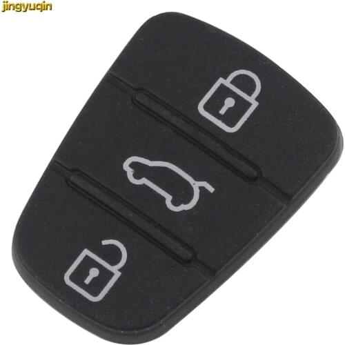 Jingyuqin 3 Buttons Silicone Rubber Car Key Cover Case Padbutton For Kia RIO K2 K5 Sportage Hyundai I30 i35 iX20 Solaris Verna