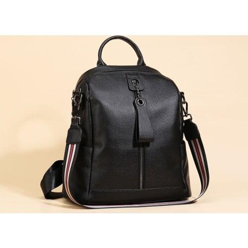 Fashionable Large Capacity Classic Multi-Function Luxury New Cowhide Restoring Ancient Ways Personality Womens Backpack