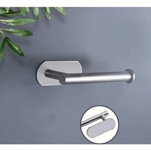 Nail Free Kitchen Roll Paper Rack Wall Mount Toilet Paper Holder Stainless Steel rack holders Bathroom tissue towel accessories