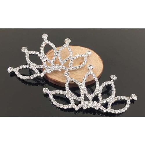 2016New 20Pcs Big Hollow Alloy Crown Rhinestone Button For Hair/Dress Embellishment accessories HZ115