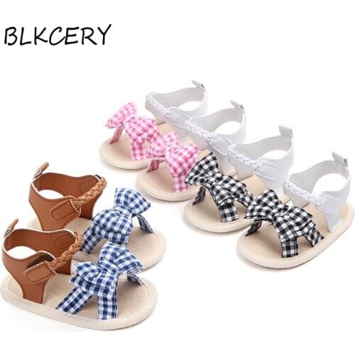 Brand New Infant Baby Summer Shoes Toddler Leather Shoes for Girls Soft Sole Cute Bowknot Princess Newborn Footwear 1 Year Old
