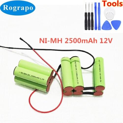 New Battery For Philips FC6162 FC6142 FC6140 Accumulator 12V 2500mAh NI-MH Replacement Batterie +tools