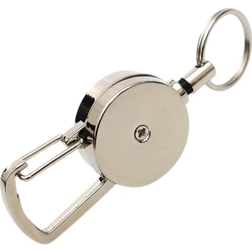 New Stainless Steel EDC Camping Telescopic Burglar Chain Key Holder Outdoor Key Ring Mini Keychain Return Retractable Key Chain