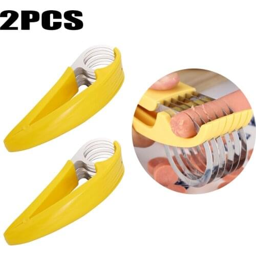 Stainless Steel Fruits Banana Cutter Fruit Vegetable Sausage Slicer Salad Sundaes Tools Cooking Tools Kitchen Gadgets