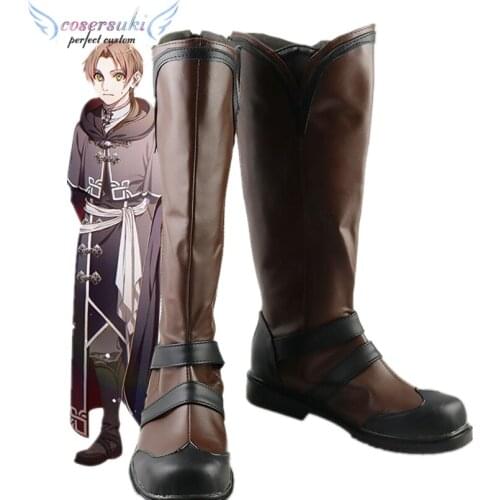 Mushoku Tensei Rudeus Greyrat Cosplay Shoes Boots Custom Made for Halloween Christmas Carnival