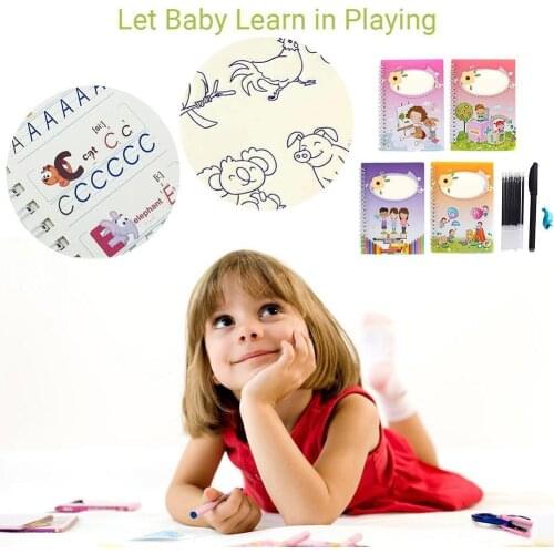 Writing Paste Calligraphy Handwriting Copybook Calligraphic Tracing Book Writing Set Letter For Kid Writing Boa J4R8