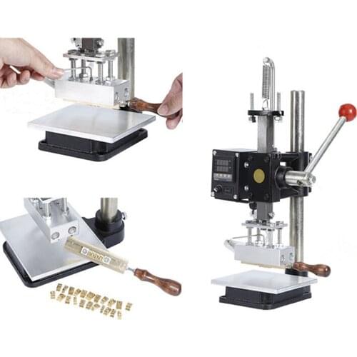 Portable foil gold stamping machine with stock symbol number and letter mold set