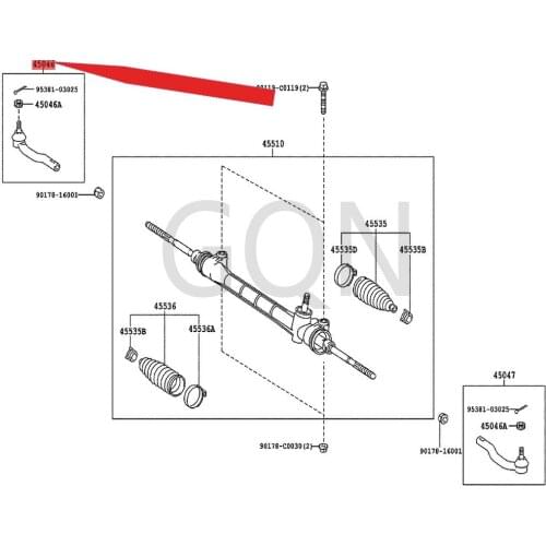 Right tie rod end sub-assembly 2009-Toy ota RA V4 tie rod outer ball head (R) steering gear outer ball head R outer ball head