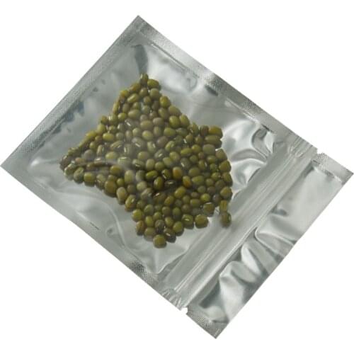 7.7*10cm Zipper Top Clear Mylar Pouches Heat Sealable Aluminum Foil Zip Lock Plastic Bags Resealable Bean Candy Packing Bags
