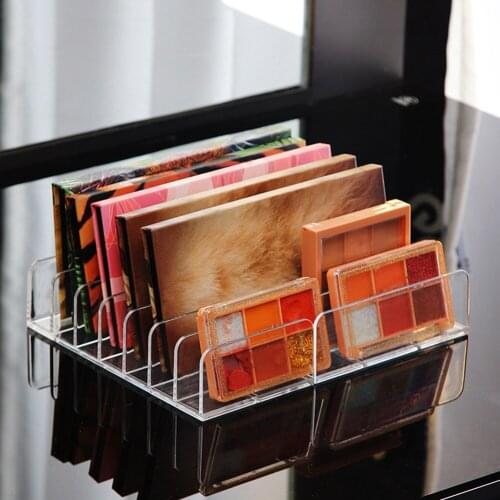 7 Grids Clear Acrylic Eyeshadow Compact Organizer Drawer Organization Divider Makeup Storage Box Transparent Slot Cosmetics Case