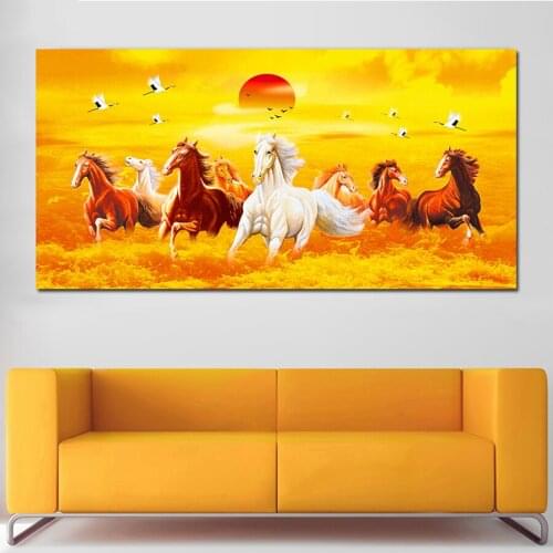 Handcraft Kits Diamond Painting Horse Mosaic Beads Embroidery Full Square Round 5D DIY diamond Embroidery Sunset landscape