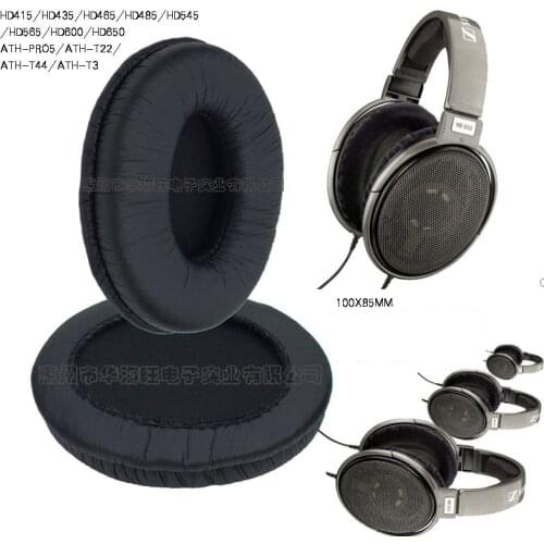 Replacement Protein Velvet Leather Cushion earpads Pillow Cover for Sennheiser HD600 HD415 HD435 ATH T44 100X85MM Headphone