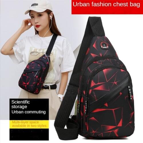 Chest bag male ins new fashion Korean version of messenger bag light outdoor sports and leisure couple backpack shoulder bag