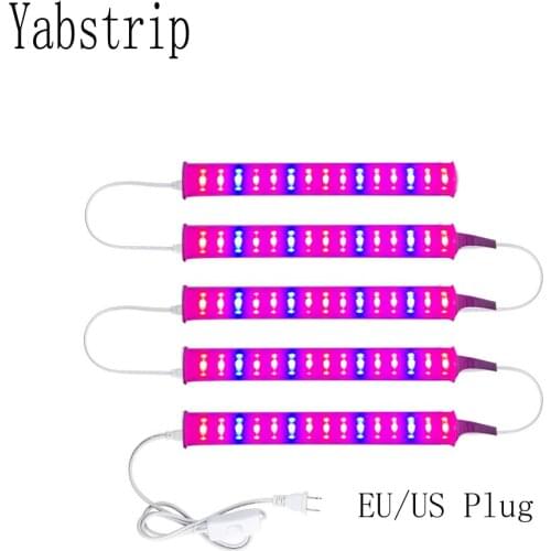 5pcs/lot Led Grow Lights tube lamp 660nm Red and 450nm Blue Full Spectrum Led Lamp for indoor Plants Flower Growth Switch Wire