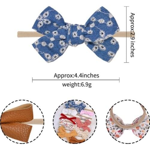 10pcs Cute Bow Baby Headband Girl Nylon Head Bands Turban Newborn Hairbands GXMB