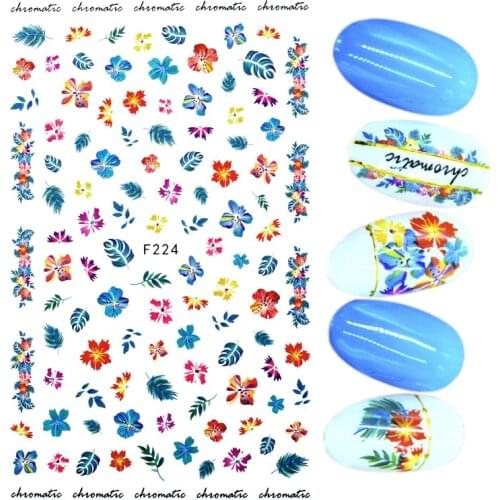 2021 Nail Stickers Flower Leaf Series Design Golden Rose Tattoo Stickers For Nails Manicure Decals Wraps Tool