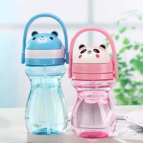 400ML Panda Bottle Cartoon Animal Portable Kids Drinking Bottle BPA Free PP Silicon Toddler Child Drink Bottles Solid Feeding
