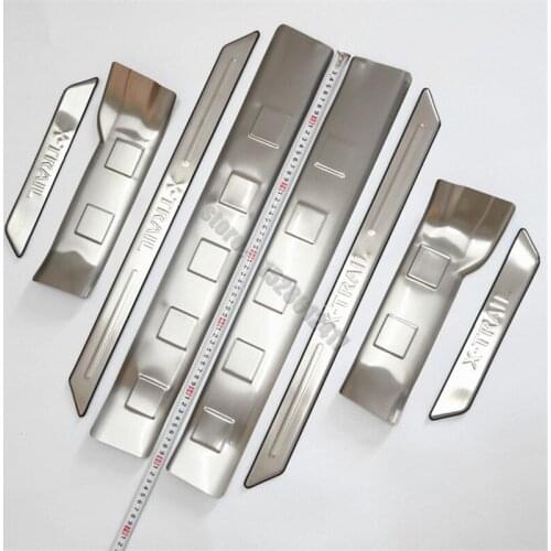 Accessories Stainless Steel Door Sill Scuff Plate for 2008-2013 Nissan X-Trail X Trail T31 Welcome Pedal Trim Car Styling