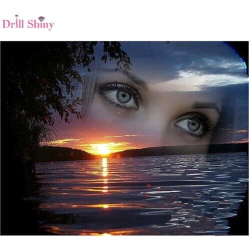 Diamond Embroidery Sky scenery DIY Diamond Painting Square Drill Diamond Embroidery Diamond Mosaic cross stitch kit girl R712