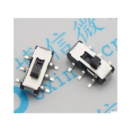 Free Shipping200 Pcs MSS22D18 MINI Miniature SMD Slide Switch 2P2T 6Pin for DIY Electronic Accessories