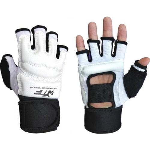 Half Finger Boxing Gloves PU Leather MMA Fighting Kick Boxing Gloves Half Finger Thai Training Workout Gloves Kids Men