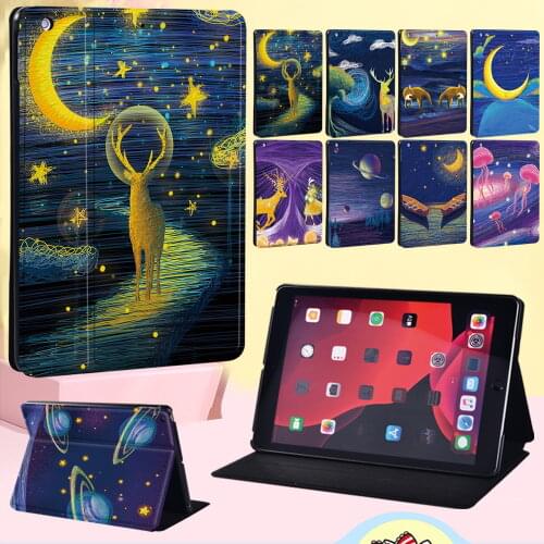 For Apple Ipad 8 2020 8th 10.2/iPad 2019 7th 10.2 Flip Tablet Case for Apple IPad Mini 1 2 3 4 5/iPad 2 3 4 Painting Cover Case