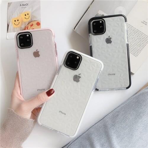 Clear Shockproof Phone Case For iPhone 11 Pro SE 2020 X XR XS Max 7 8 6 6s Plus Solid Colorful Soft TPU Silicone Capa Cover