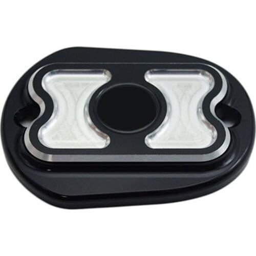 Black Motorcycle Parts CNC Front Brake Reservoir Master Cylinder Cover Fit For Harley XL883 1200 Sportster